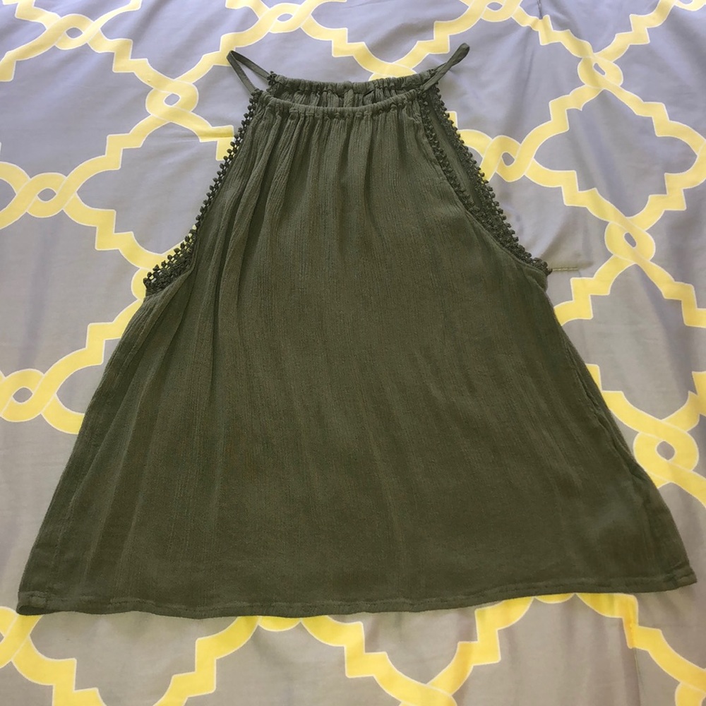 Olive green tank top
